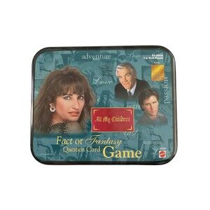 RARE VTG All My Children Fact Or Fantasy Question Card Game In Tin Box 1998